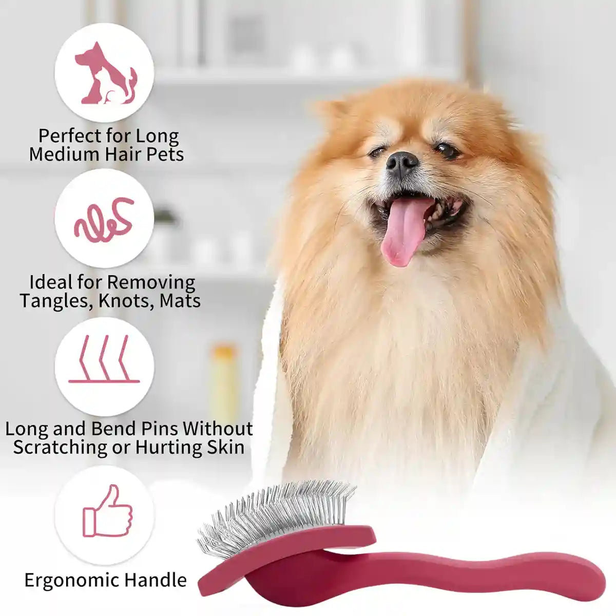 Pet Dog Hair Shedding Undercoat Rake Grooming Trimmer Comb Brush