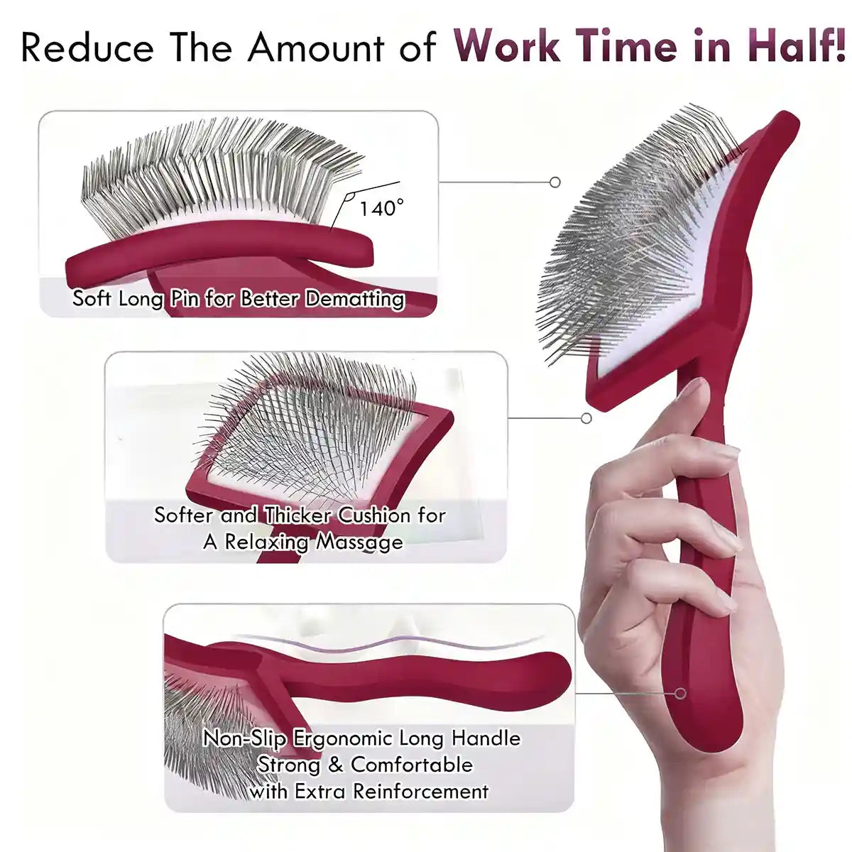 Pet Dog Hair Shedding Undercoat Rake Grooming Trimmer Comb Brush