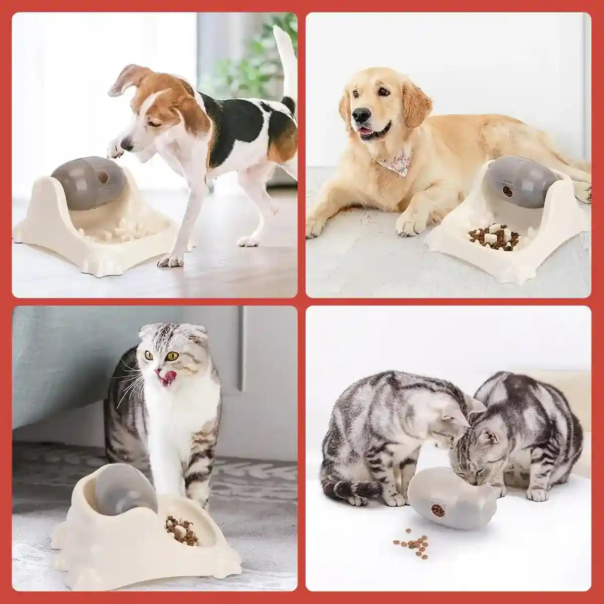 Interactive Barrel Design Dog Slow Feeder Toy with Adjustable Dispensing Holes