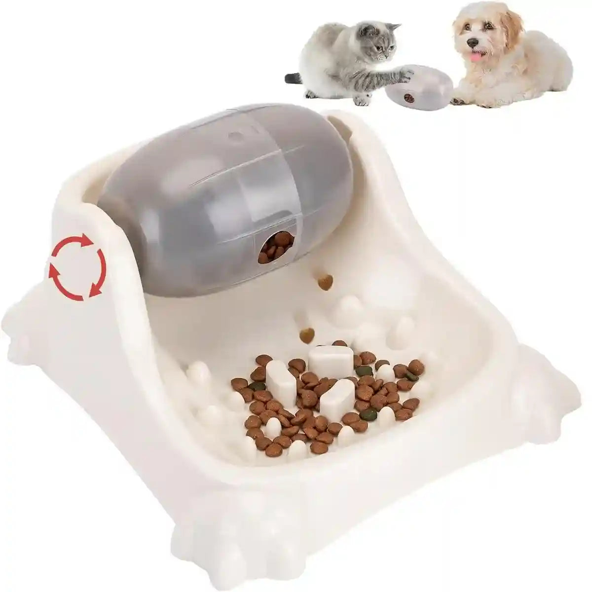 Interactive Barrel Design Dog Slow Feeder Toy with Adjustable Dispensing Holes