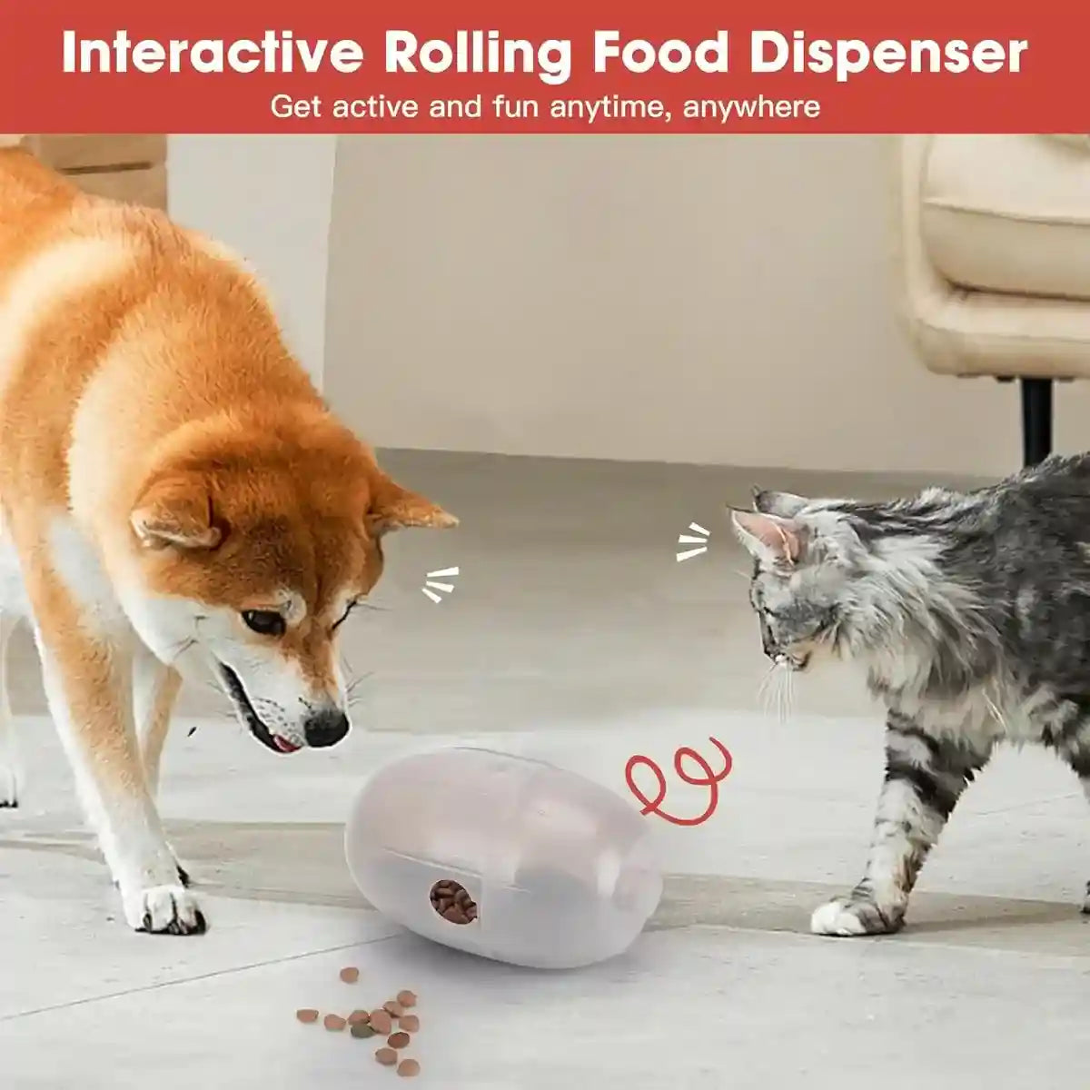 Interactive Barrel Design Dog Slow Feeder Toy with Adjustable Dispensing Holes