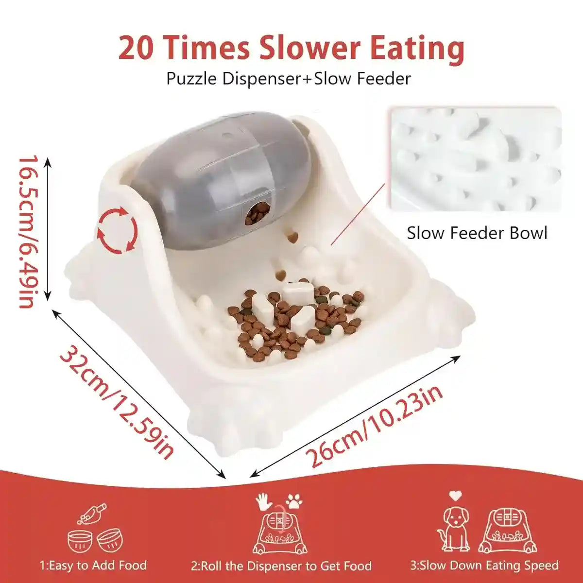 Interactive Barrel Design Dog Slow Feeder Toy with Adjustable Dispensing Holes