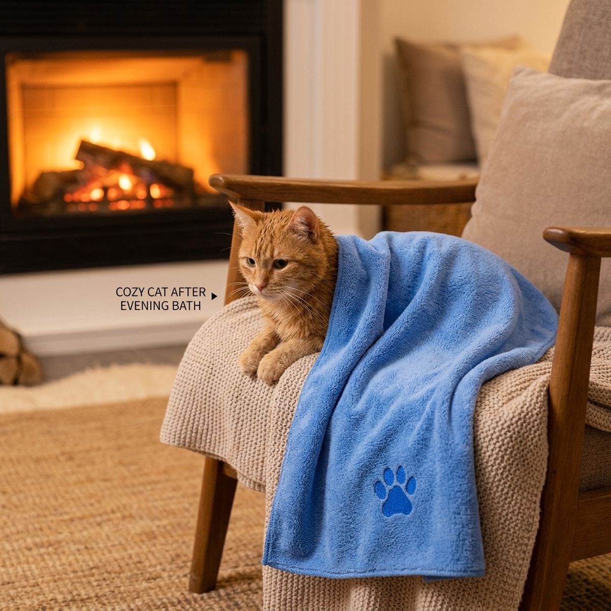 4-Piece Microfibre Pet Towel Set for Dogs and Cats