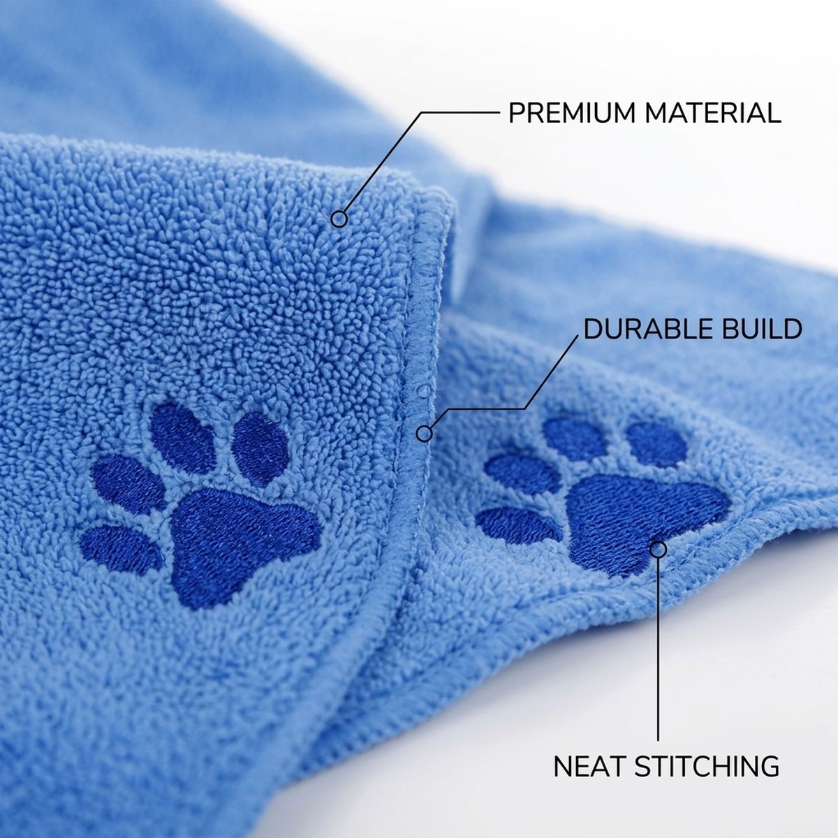 4-Piece Microfibre Pet Towel Set for Dogs and Cats