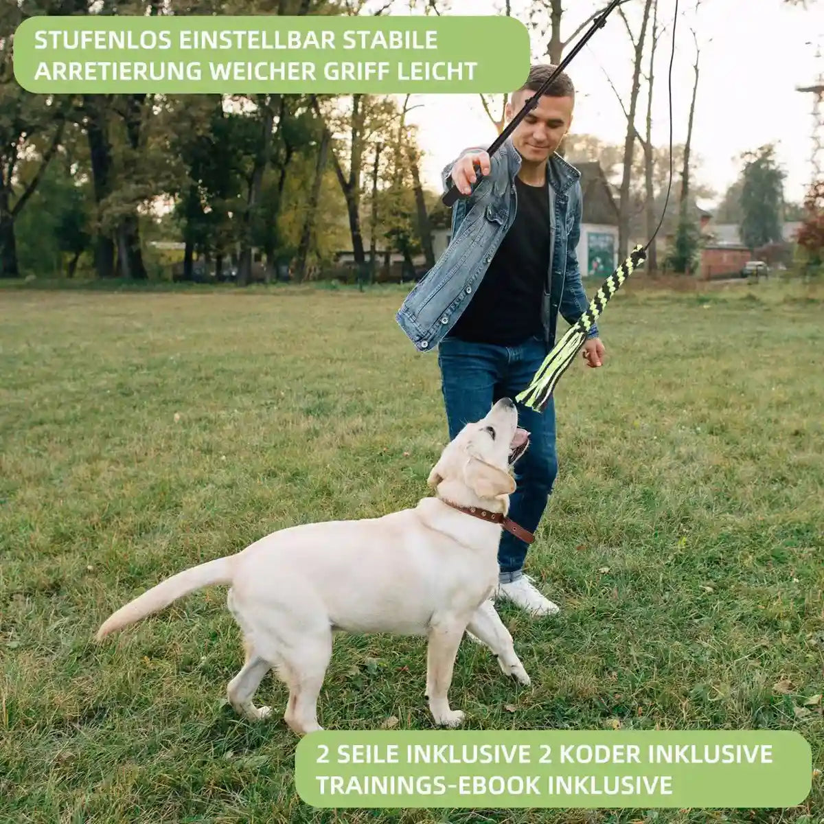 Telescopic Dog Teaser Stick with Chew Toys for Large Breed Training