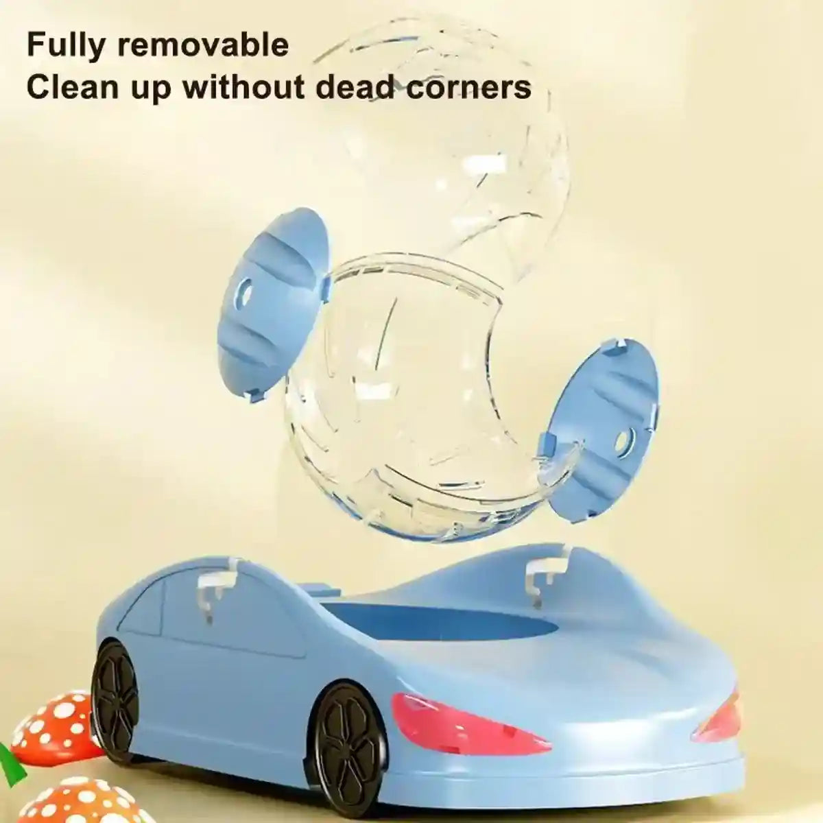 Interactive Hamster Toy Car with Detachable Running Ball 3-in-1 Play