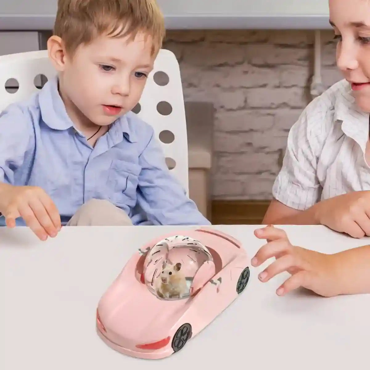 Interactive Hamster Toy Car with Detachable Running Ball 3-in-1 Play