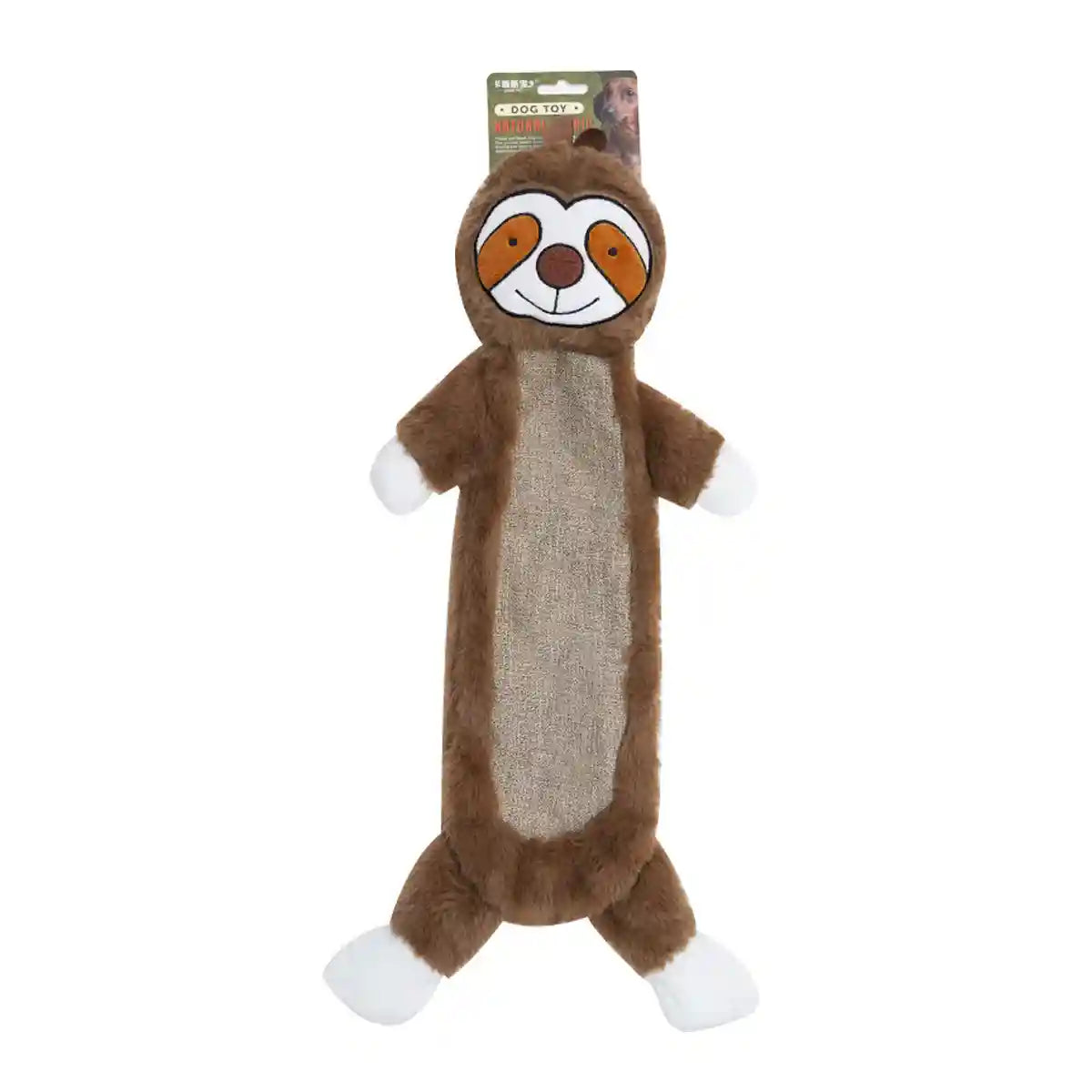 Plush No Stuffing Squeaky Dog Toy with Crinkle Paper