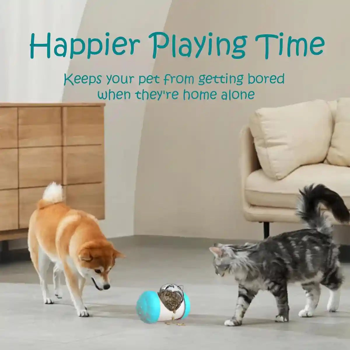 Pet Swing Dispensing Toy for Dogs Chew Resistant Interactive Treat Dispensing Dog Toys