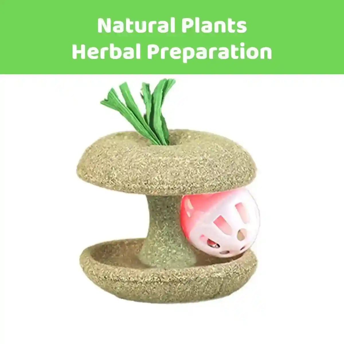 Apple Core Catnip Ball Toy for Interactive Play & Dental Health