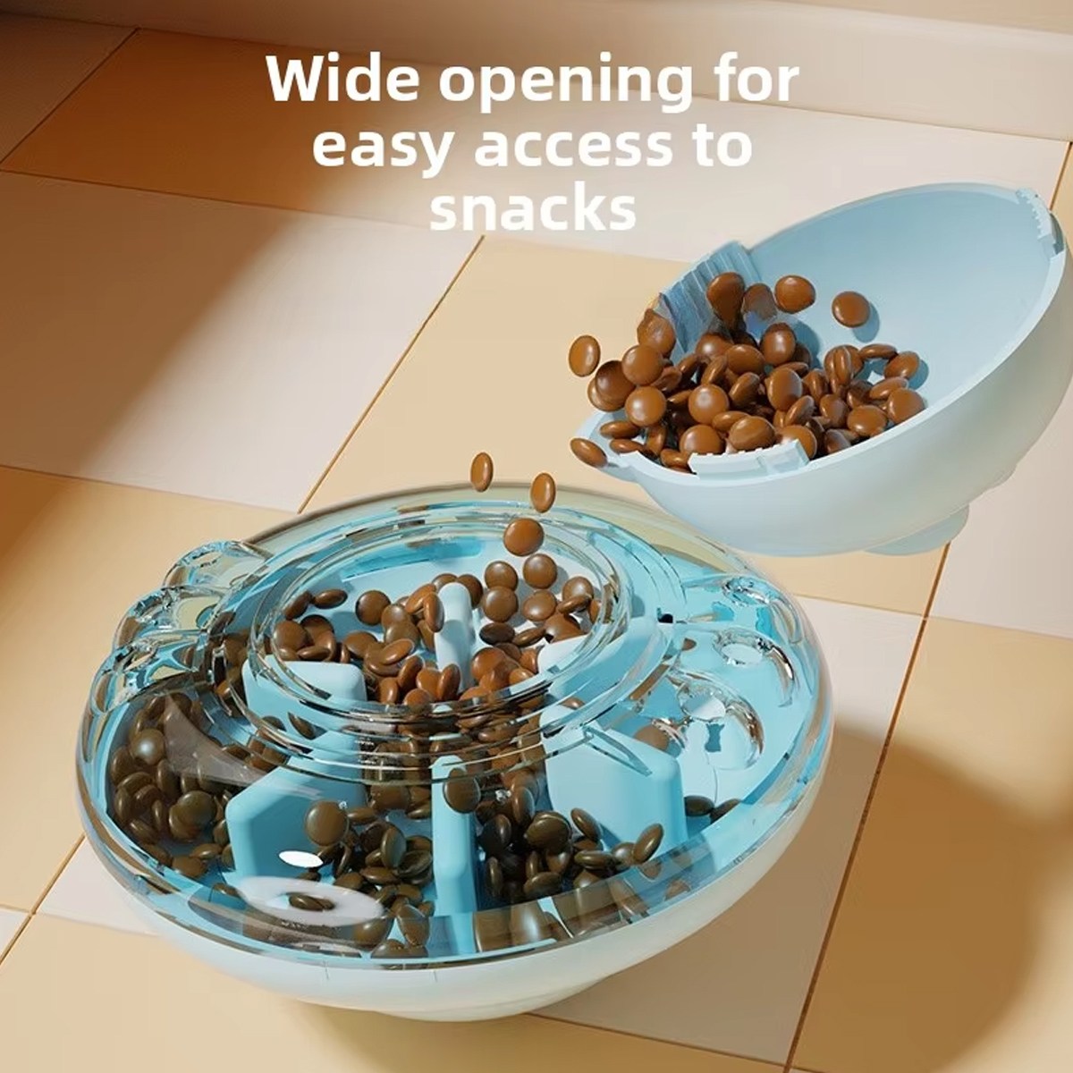Interactive Cat Slow Feeder Toy, Treat Dispenser Tumbler