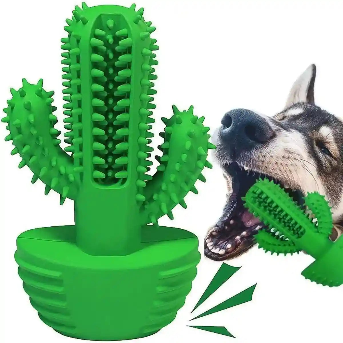 Cactus Shape Dog Chew Toy for Teeth Cleaning and Anxiety Relief