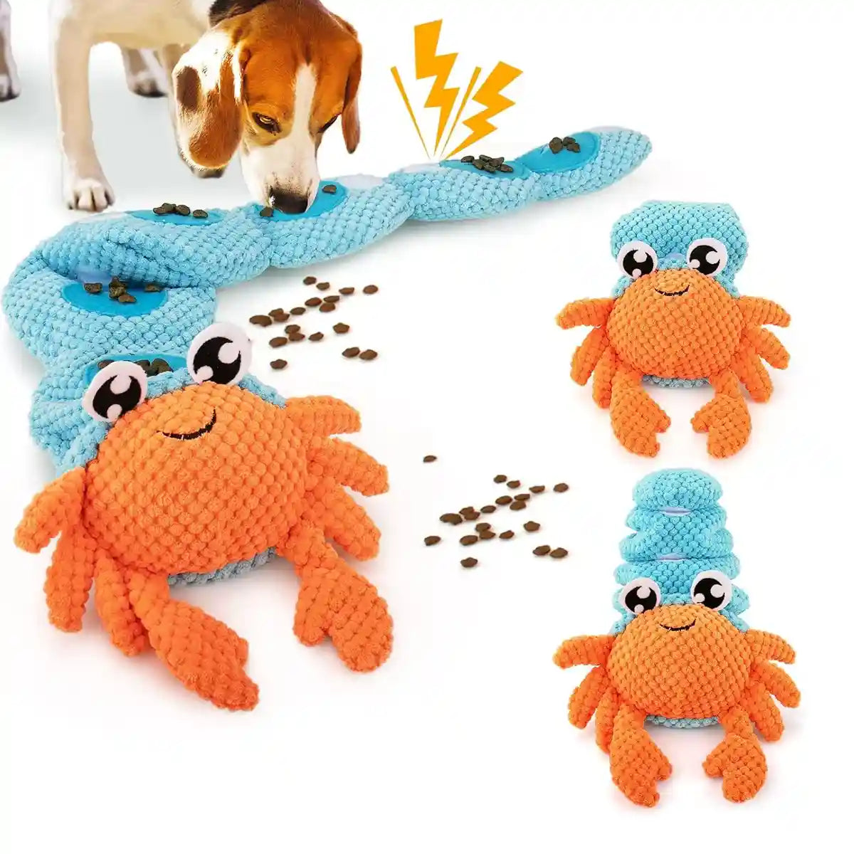 Crab Dog Snuffle Toy Sniffing Mat 31.4in Nose-Work Enrichment