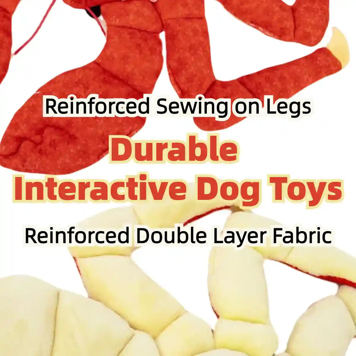 Durable Plush Crab Dog Toy for Interactive Play