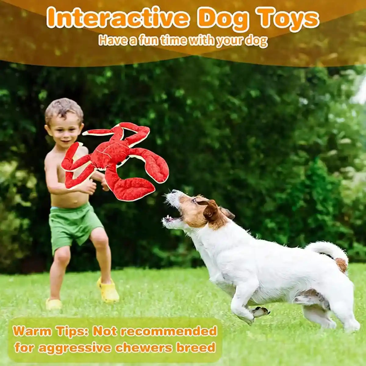 Durable Plush Crab Dog Toy for Interactive Play