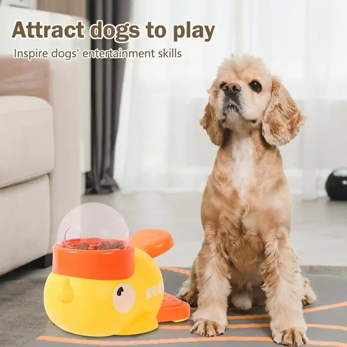 Duck Slow Feeder Toy for Dogs Interactive Puzzle Treat Dispenser