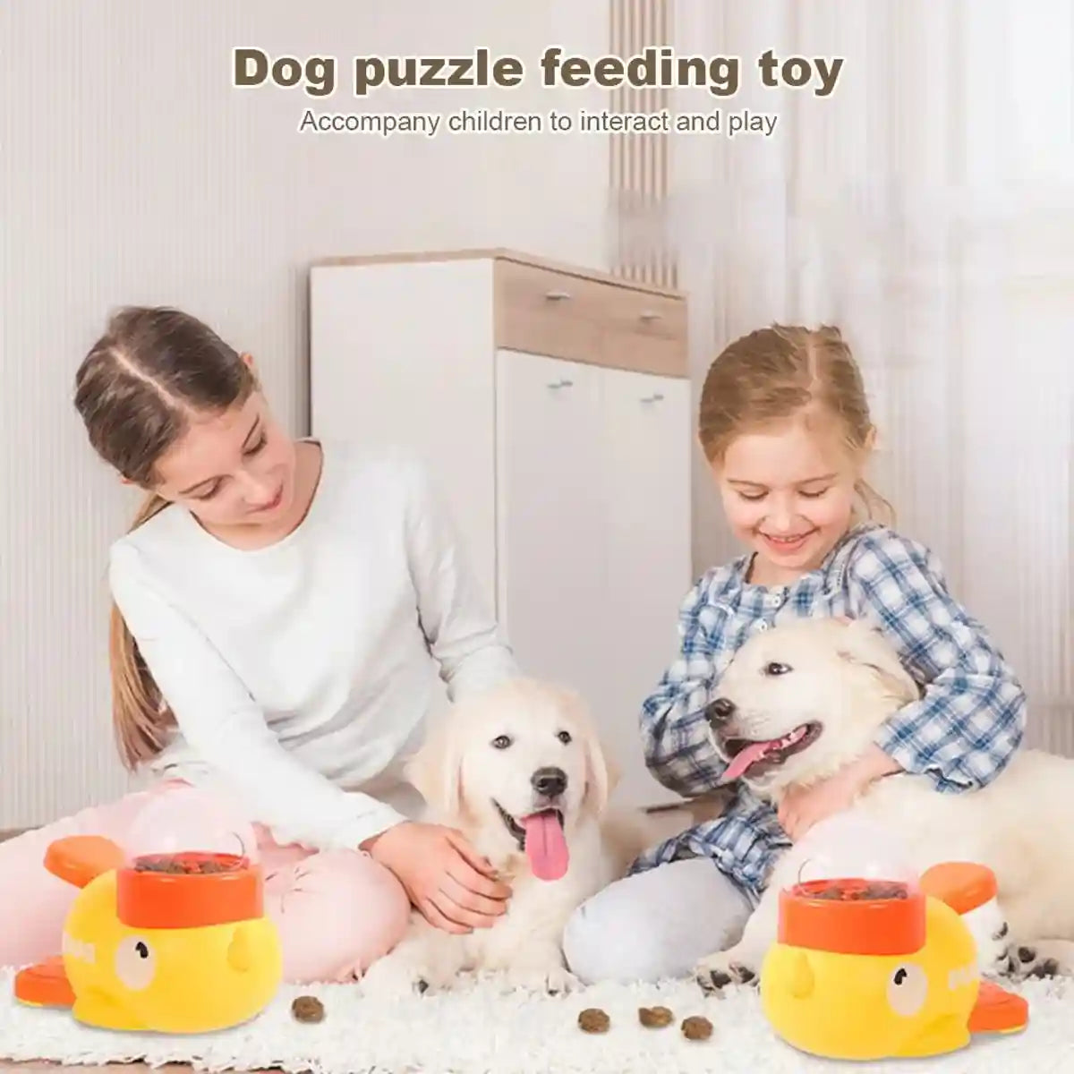 Duck Slow Feeder Toy for Dogs Interactive Puzzle Treat Dispenser