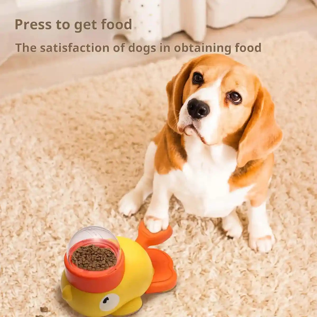 Duck Slow Feeder Toy for Dogs Interactive Puzzle Treat Dispenser