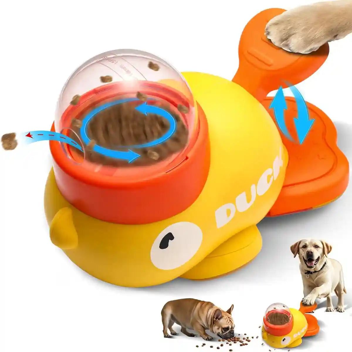 Duck Slow Feeder Toy for Dogs Interactive Puzzle Treat Dispenser