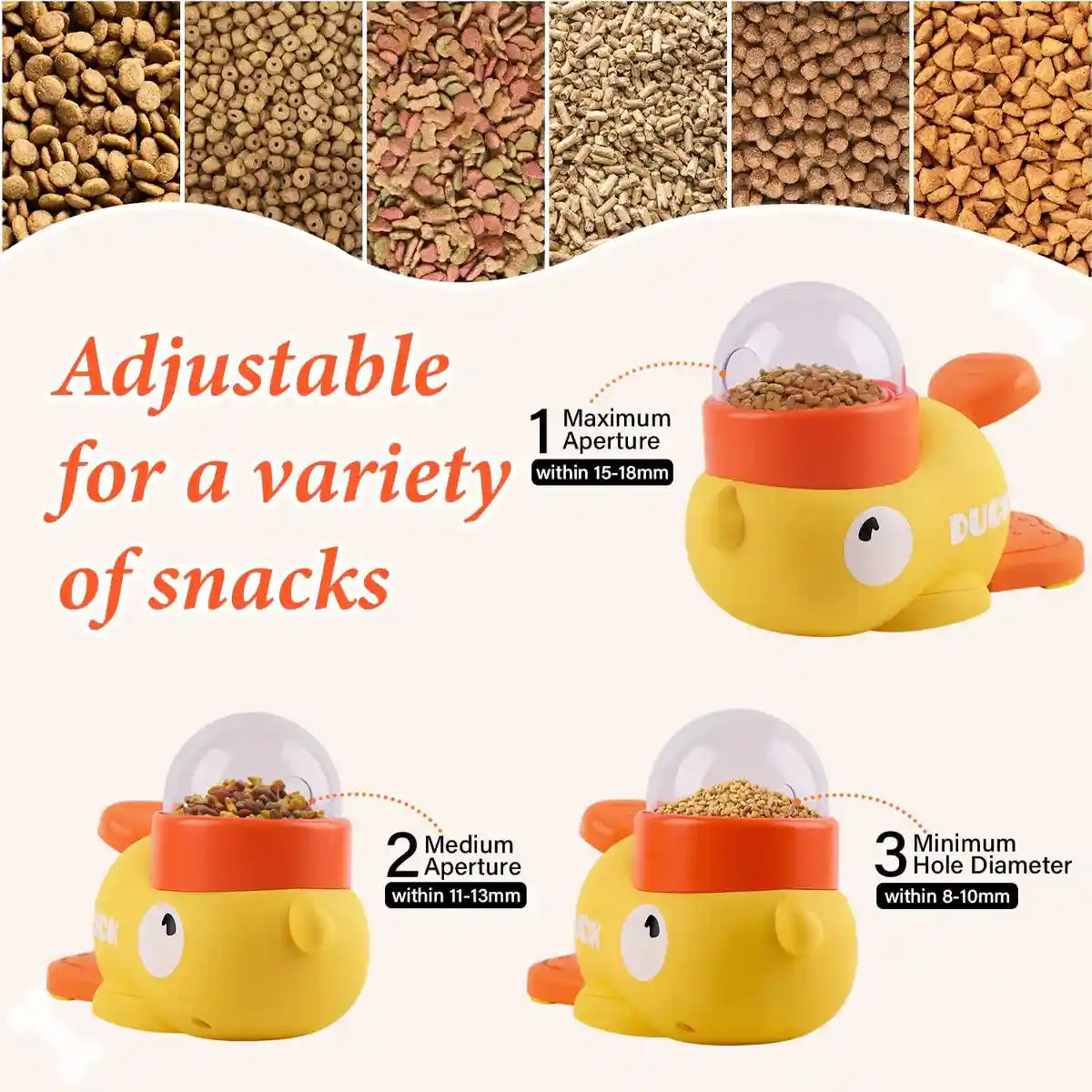 Duck Slow Feeder Toy for Dogs Interactive Puzzle Treat Dispenser