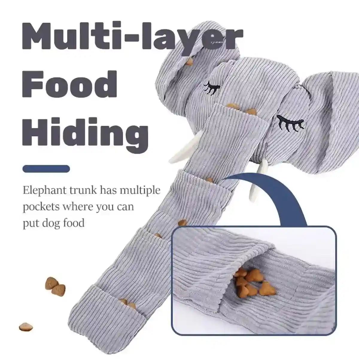 Elephant Snuffle Dog Toy Interactive Nose Work & Chew Training Toy