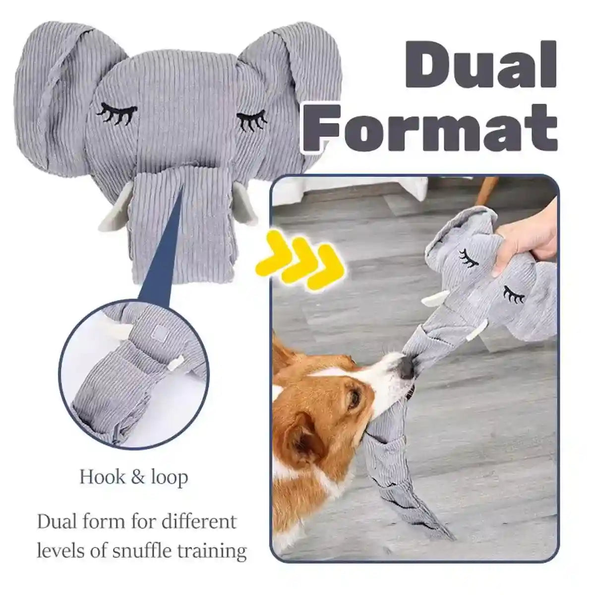 Elephant Snuffle Dog Toy Interactive Nose Work & Chew Training Toy