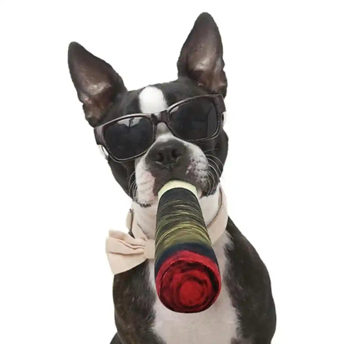 Funny Cigarette Dog Squeaky Toy Plush Chew Toy