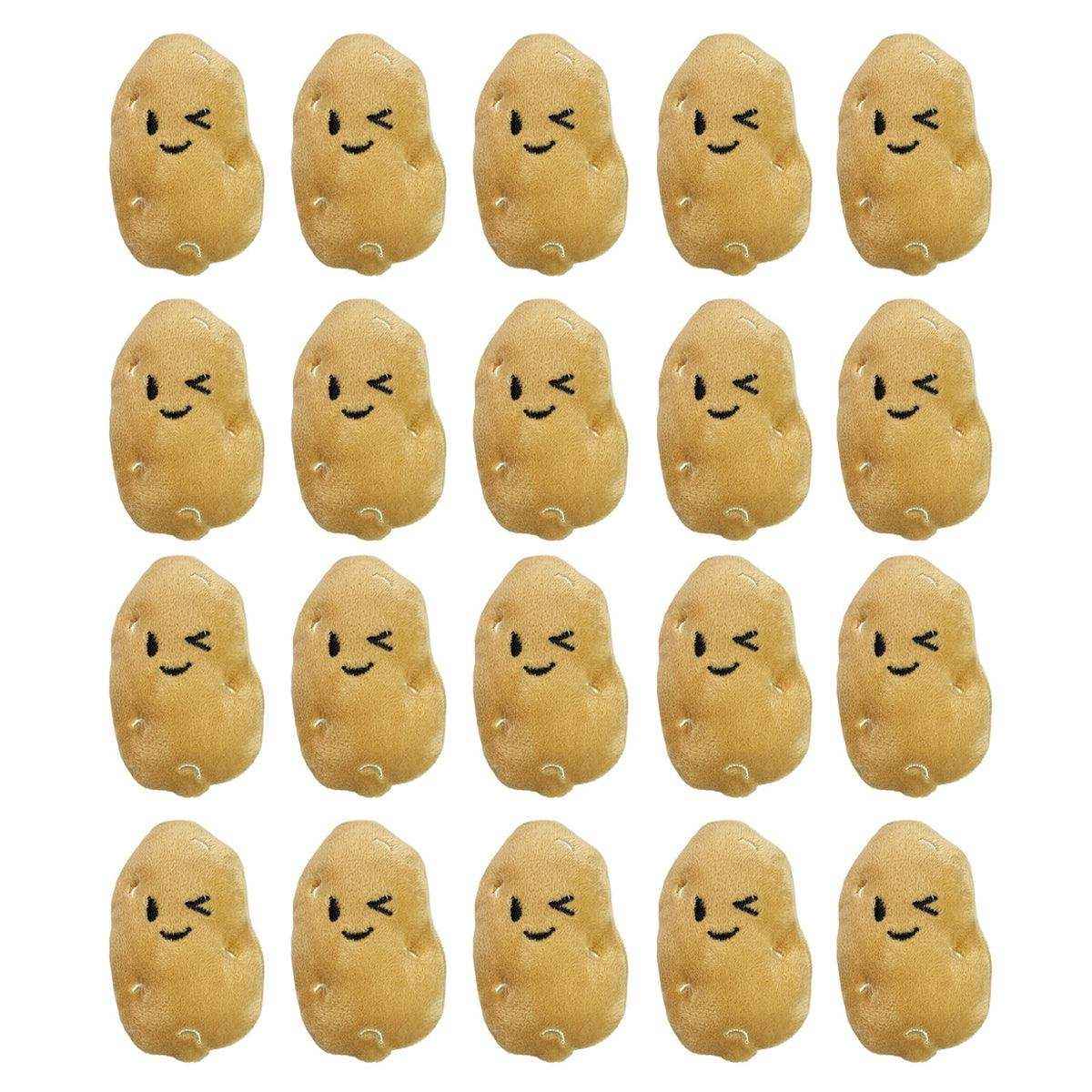 20PCS Plush Squeaky Potato Cat Toys