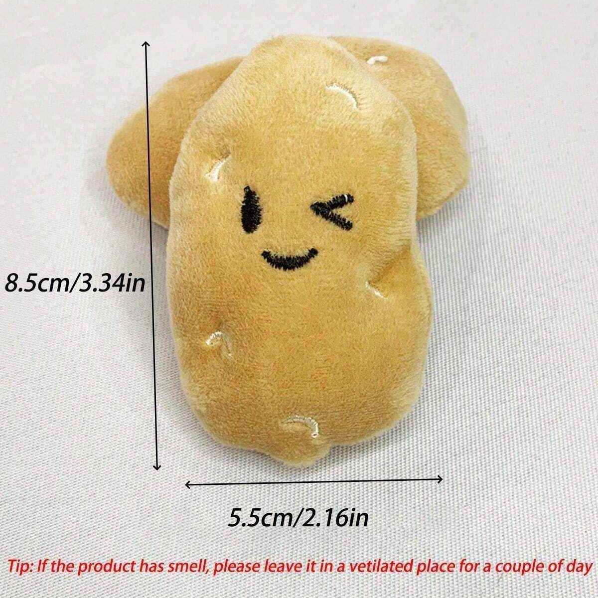20PCS Plush Squeaky Potato Cat Toys