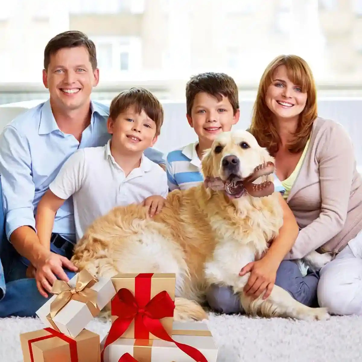 Rabbit-Shaped Dog Chew Toy with Beef Flavor for Large Breeds