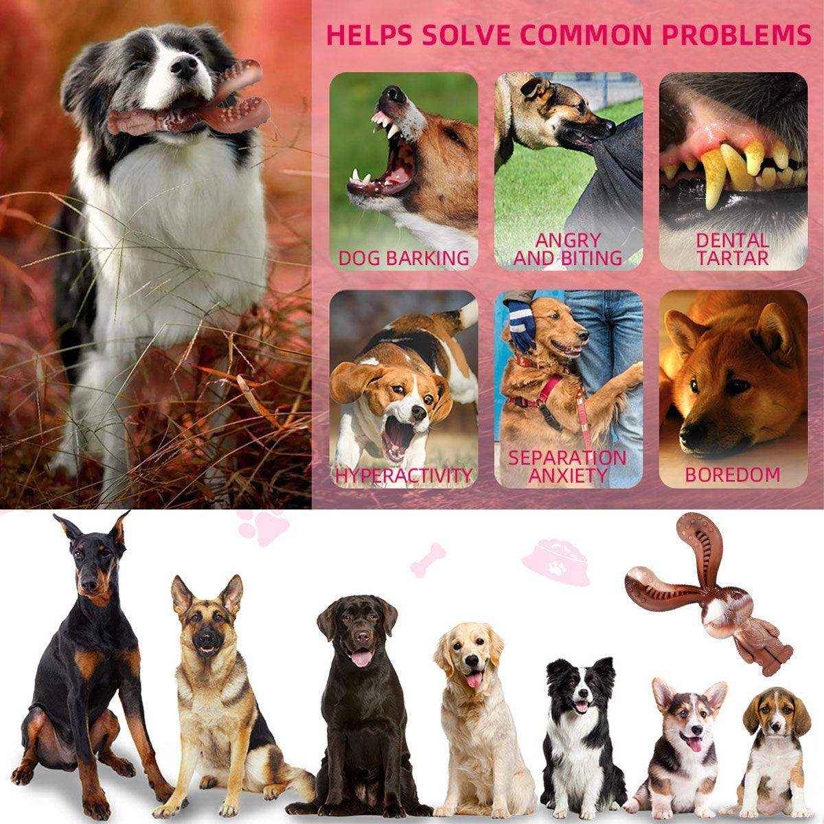 Rabbit-Shaped Dog Chew Toy with Beef Flavor for Large Breeds