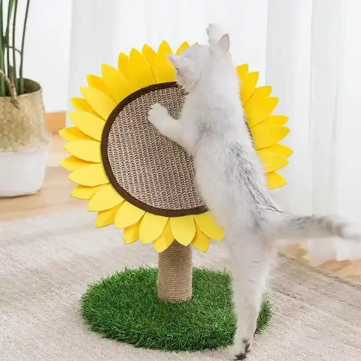 Sunflower Cat Scratching Post Decorative Sisal Climbing Rack