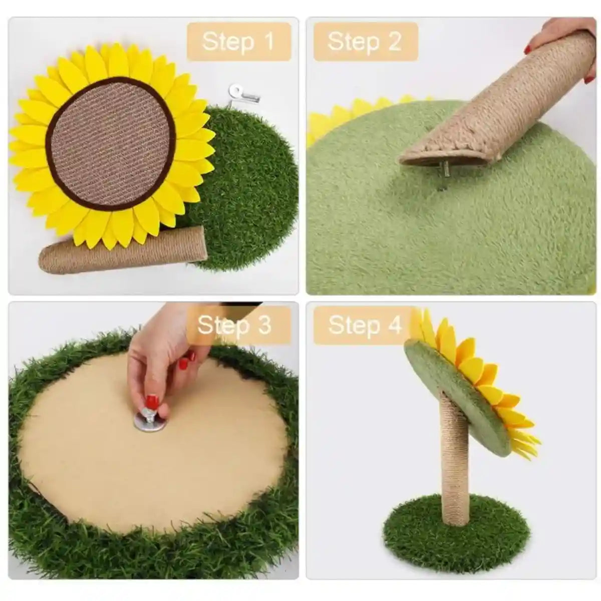Sunflower Cat Scratching Post Decorative Sisal Climbing Rack
