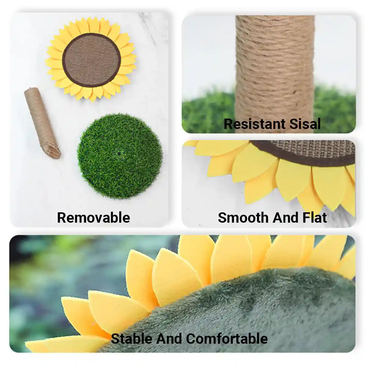 Sunflower Cat Scratching Post Decorative Sisal Climbing Rack