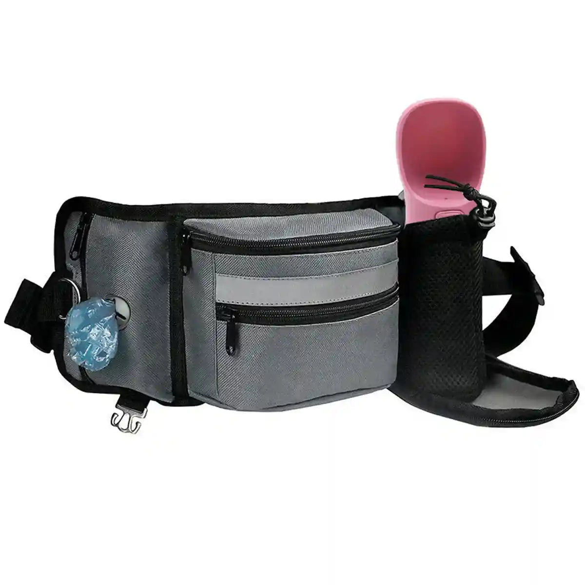 Dog Treat Pouch Adjustable Dog Walking Waist Bag with Pockets