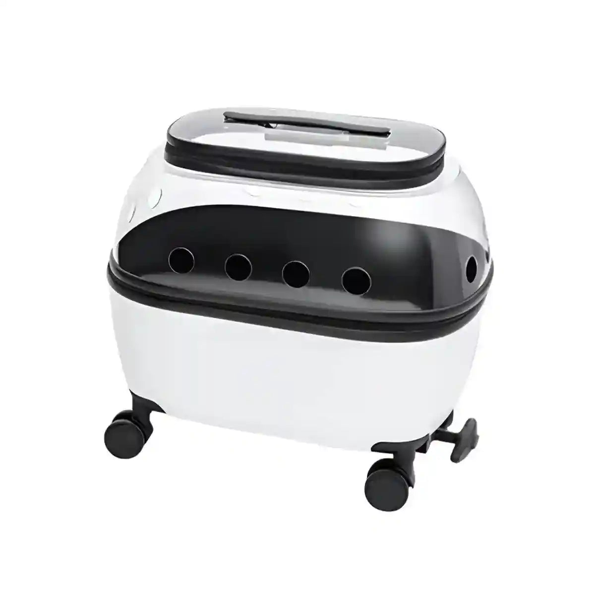 Pet Trolley with Skylight Design Convenient Travel Carrier for Cats and Small Pets