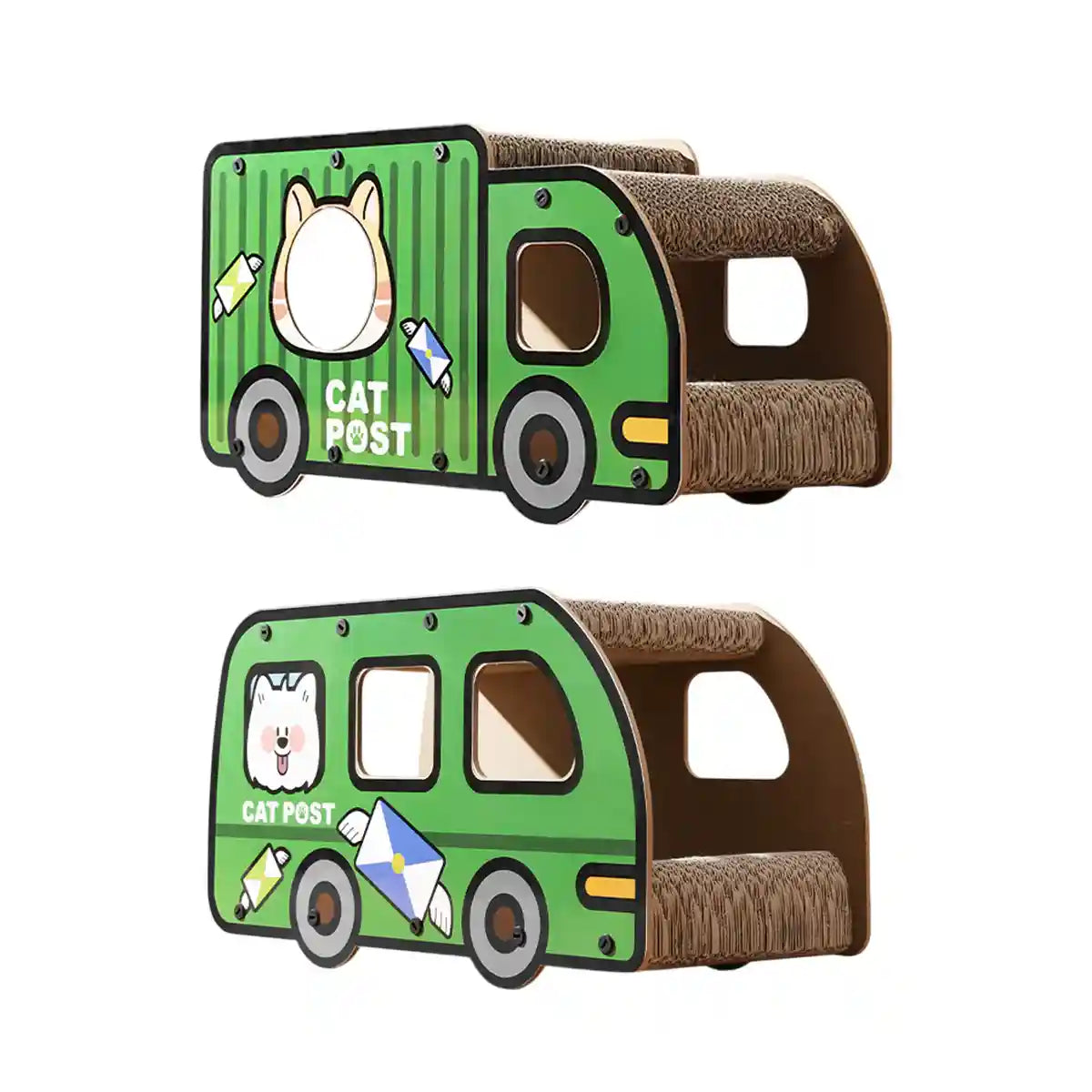 Truck and Bus Cat Scratcher Lounge 2-in-1 Climbing Bed Nest