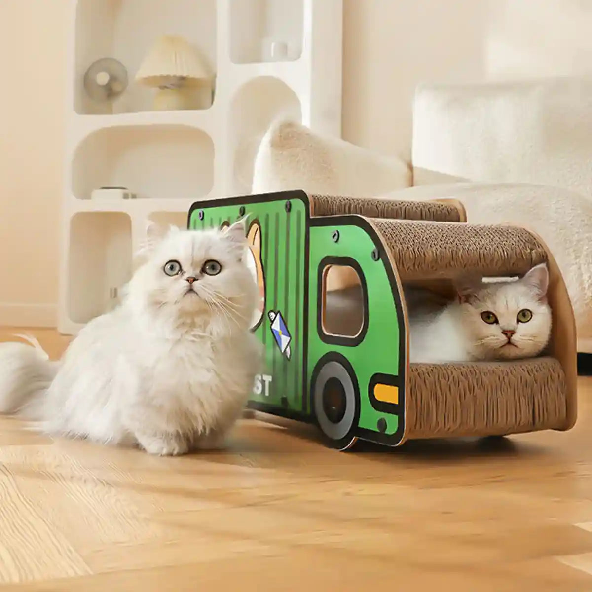 Truck and Bus Cat Scratcher Lounge 2-in-1 Climbing Bed Nest