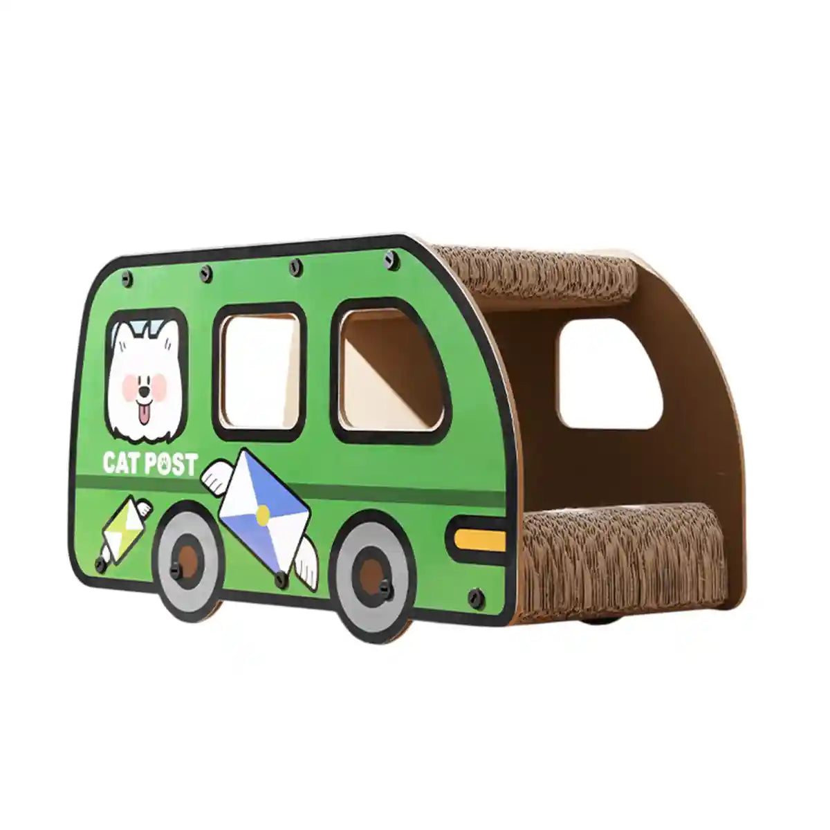 Truck and Bus Cat Scratcher Lounge 2-in-1 Climbing Bed Nest