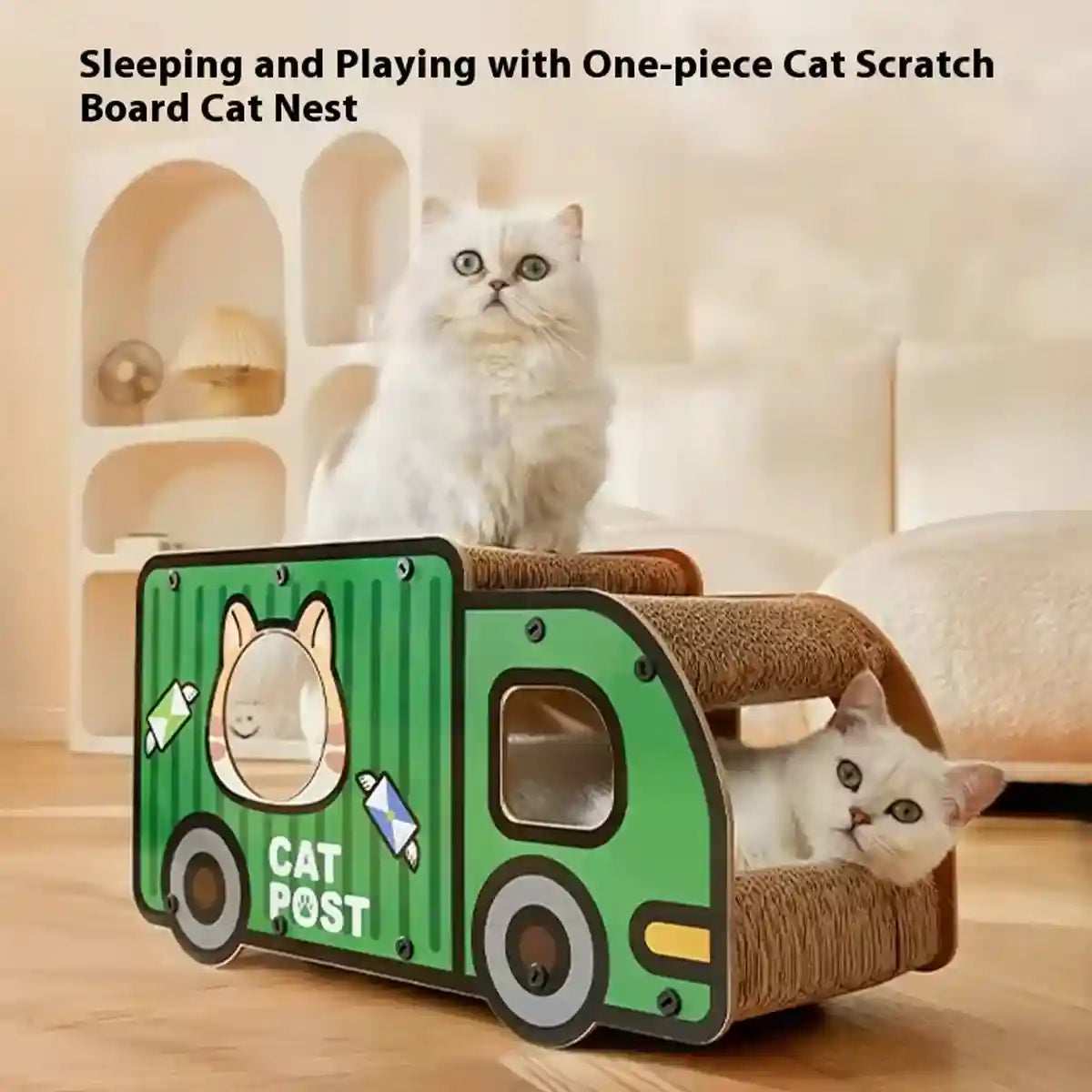 Truck and Bus Cat Scratcher Lounge 2-in-1 Climbing Bed Nest