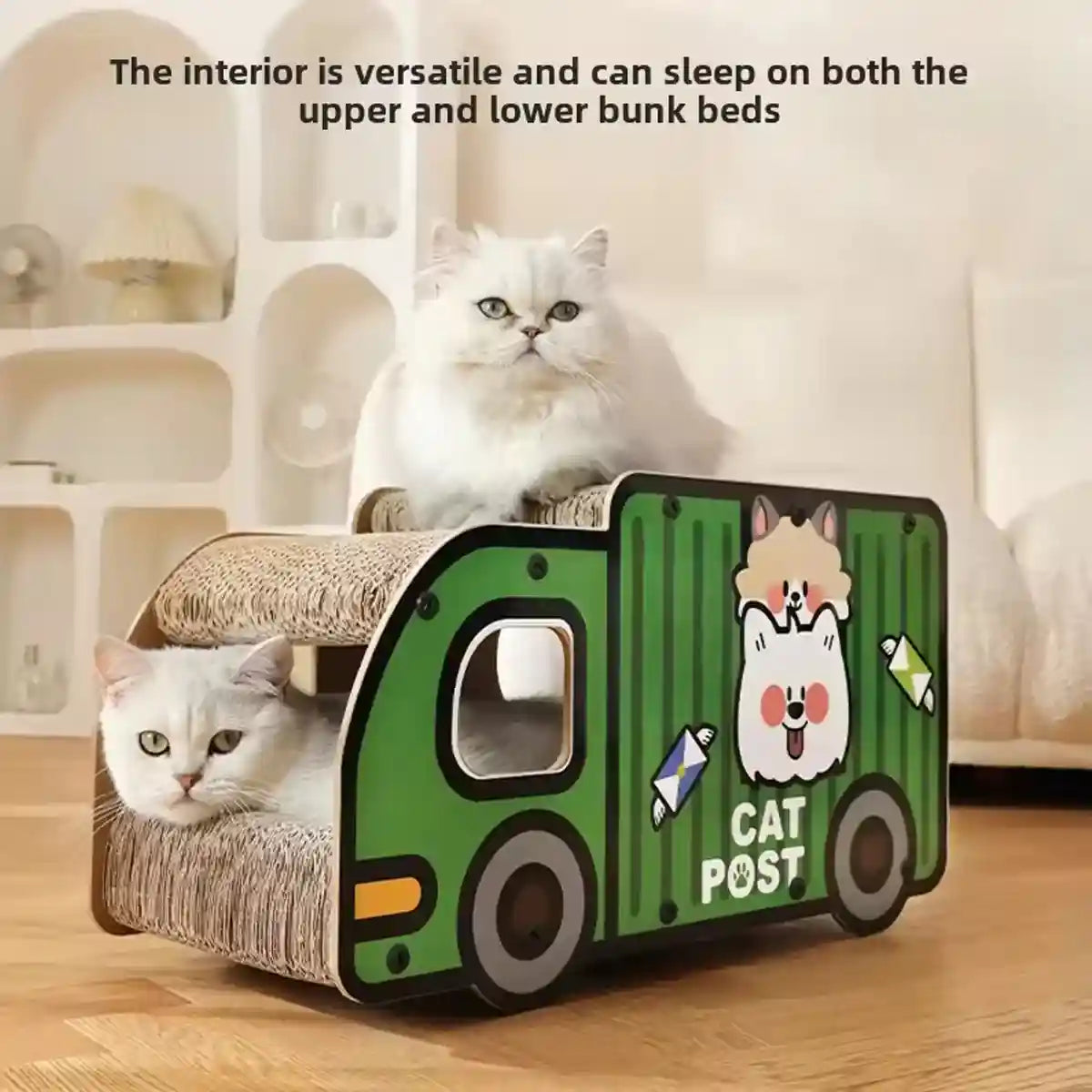 Truck and Bus Cat Scratcher Lounge 2-in-1 Climbing Bed Nest