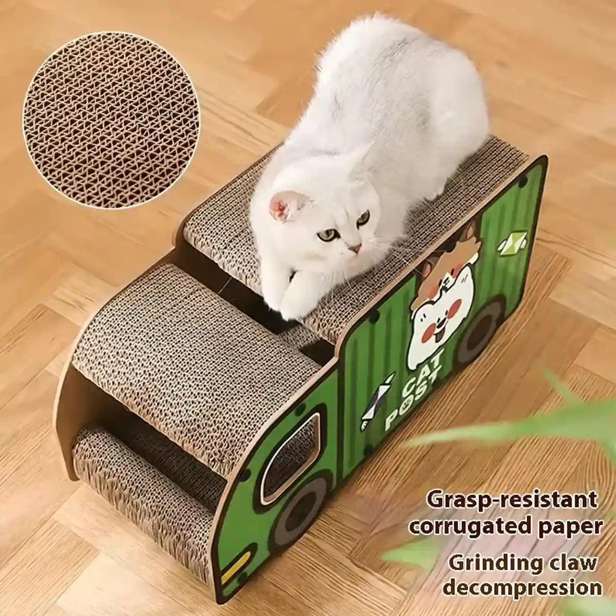 Truck and Bus Cat Scratcher Lounge 2-in-1 Climbing Bed Nest