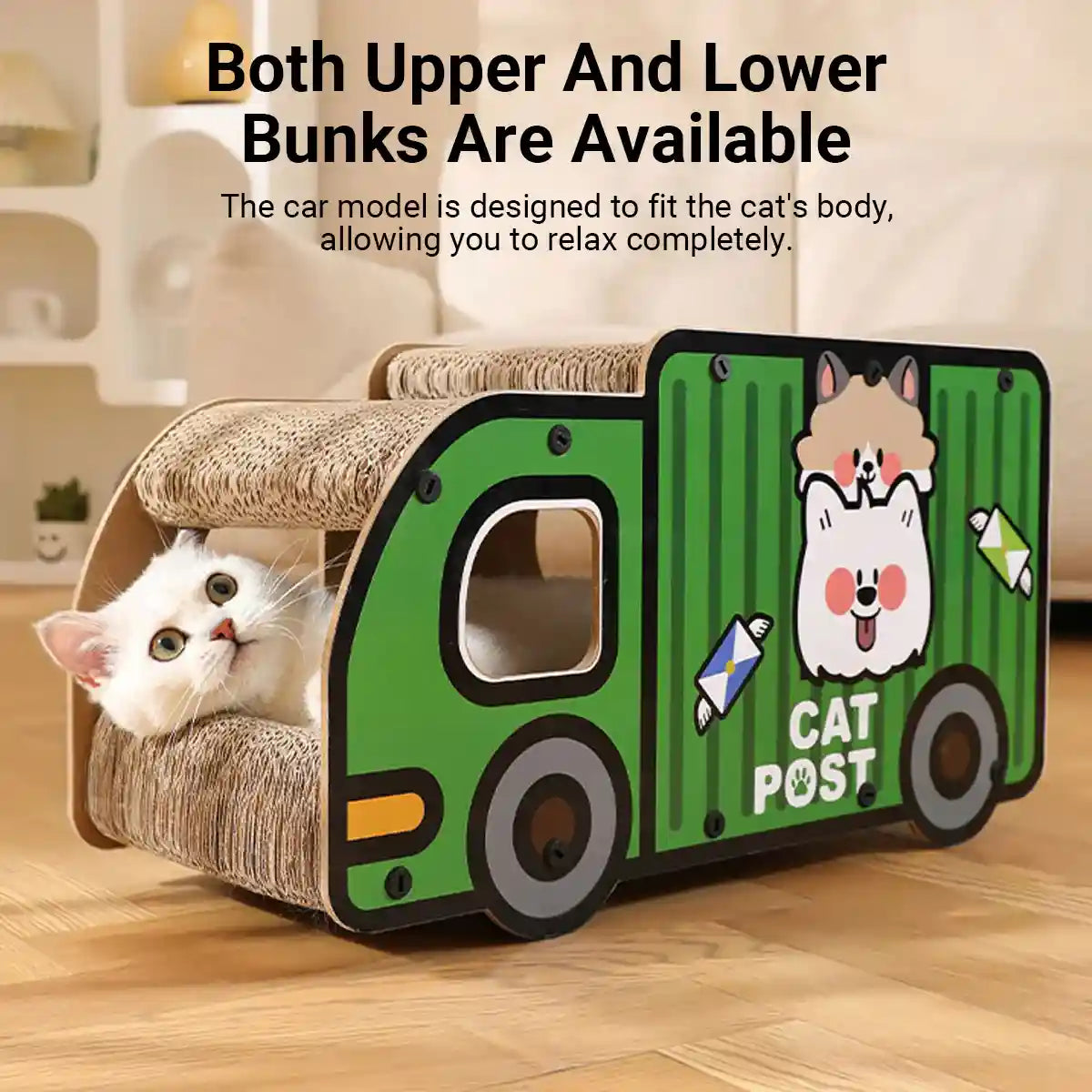Truck and Bus Cat Scratcher Lounge 2-in-1 Climbing Bed Nest