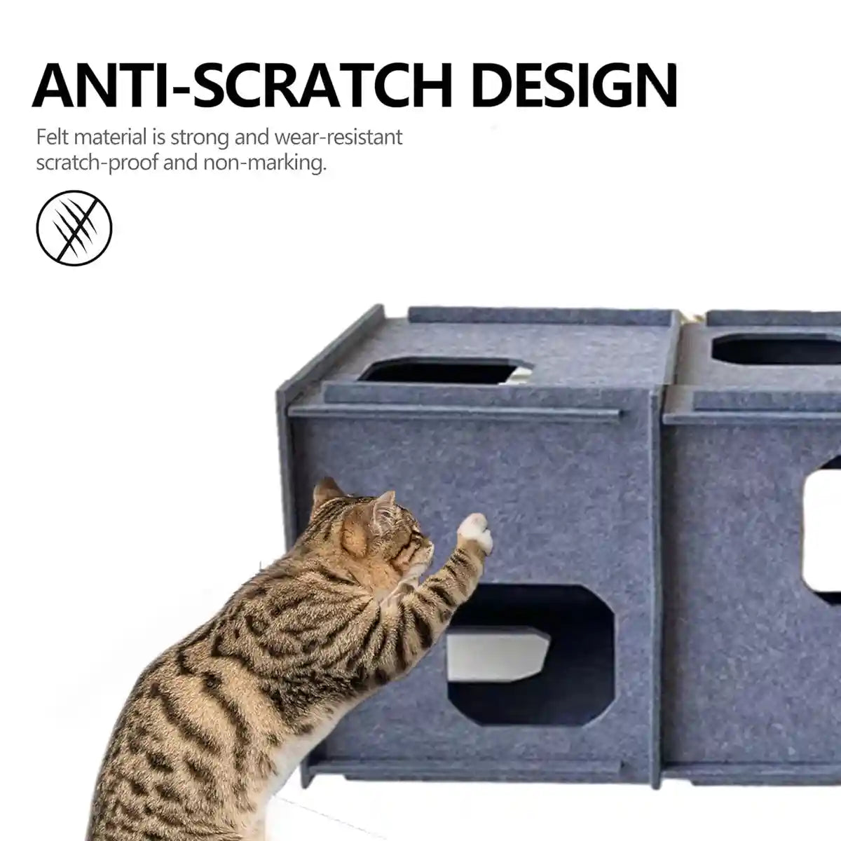 Felt Cat Bed Stacking Game Tower