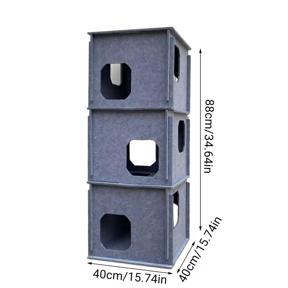 Felt Cat Bed Stacking Game Tower