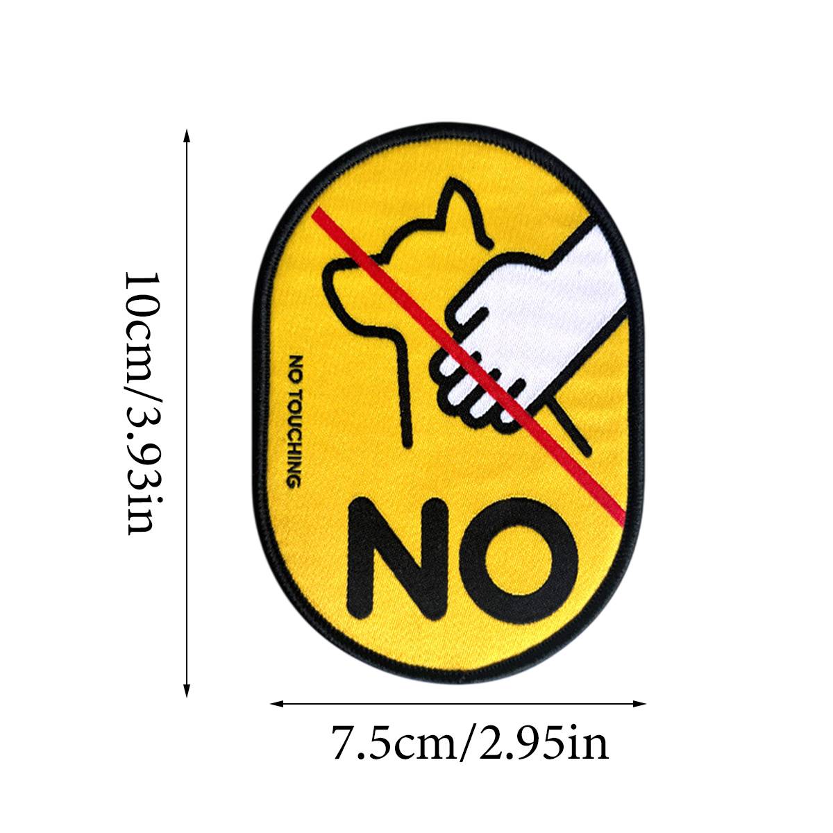 Dog Warning Tags No Touching Leash Patch