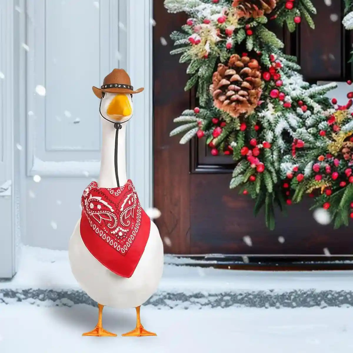 Pet Cowboy Costume Set for Ducks or Geese with Hat and Bandana