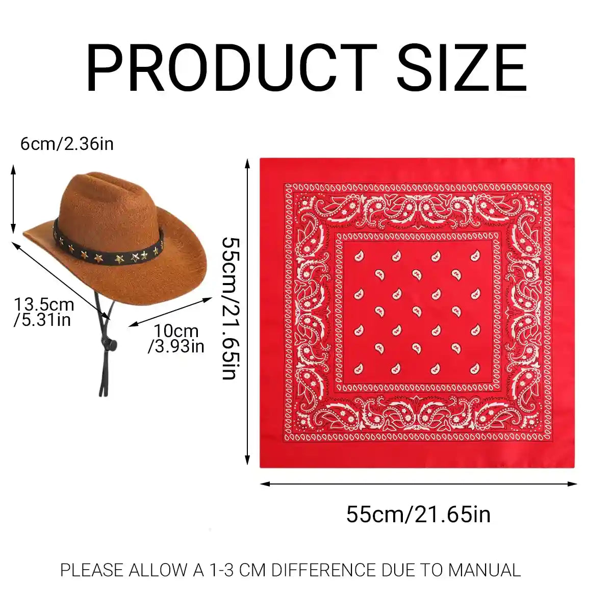 Pet Cowboy Costume Set for Ducks or Geese with Hat and Bandana