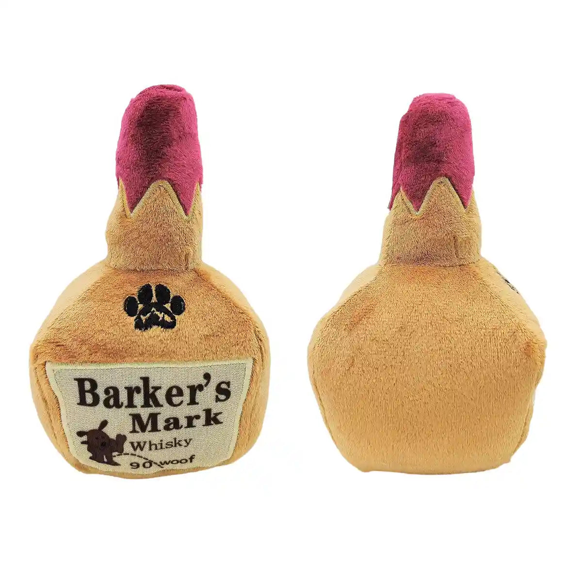 Squeaky Bottle Plush Dog Toy for Interactive Play