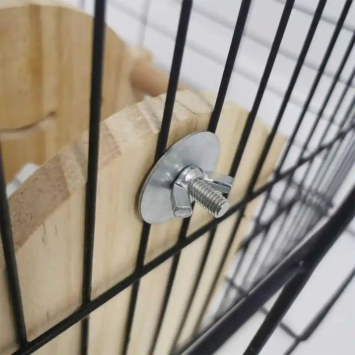 Natural Wooden Hay Feeder for Rabbits Bunny Grass Rack Box